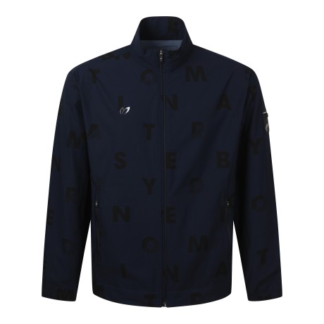 남성 백 밴딩 로고 집업 점퍼