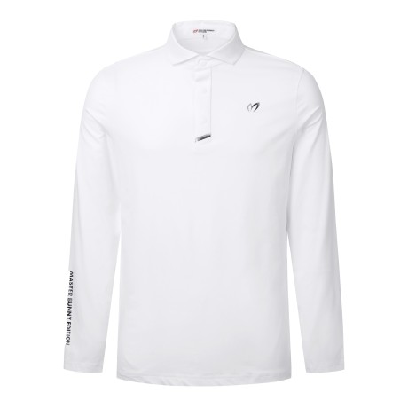 남성 백 엠보 로고 카라 긴팔 티셔츠