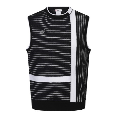 남성 컬러 믹스 펀칭 니트 베스트