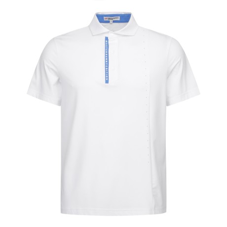 남성 골지 믹스 칼라 반팔 티셔츠