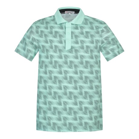 남성 기하학 텍스처 블록 칼라 반팔 티셔츠