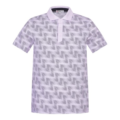 남성 기하학 텍스처 블록 칼라 반팔 티셔츠