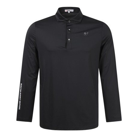 남성 도트 로고 칼라 긴팔 티셔츠