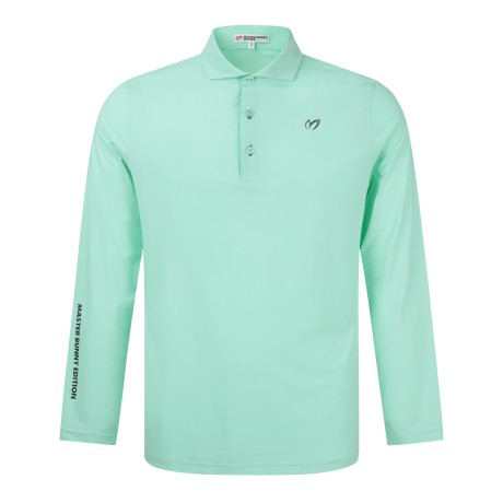 남성 도트 로고 칼라 긴팔 티셔츠