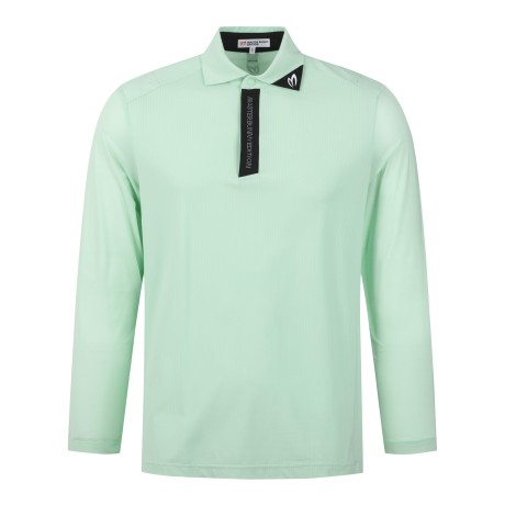 남성 냉감 소매 심볼 칼라 긴팔 티셔츠