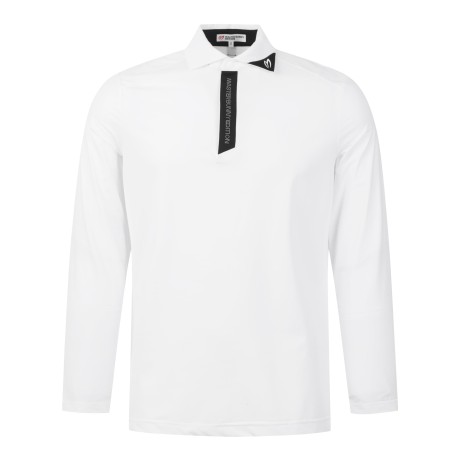 남성 냉감 소매 심볼 칼라 긴팔 티셔츠