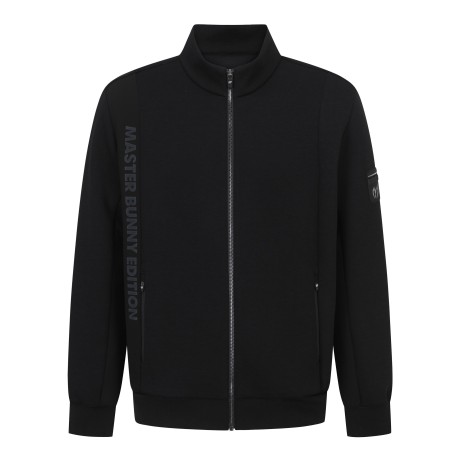 남성 저지 믹스 모크넥 집업 점퍼