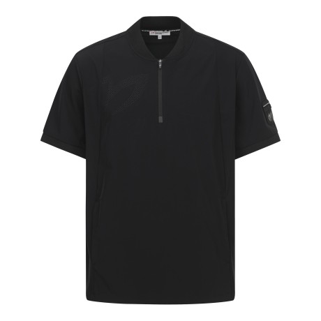 남성 심볼 펀칭 하프 집업 반팔 티셔츠