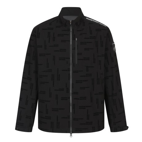 남성 레터링 로고 패턴 집업 점퍼