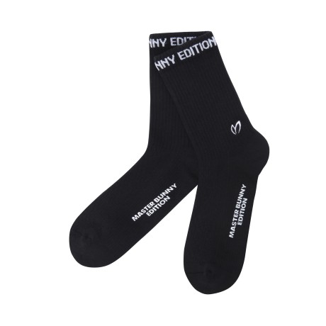 남성 로고 라인 중목 양말