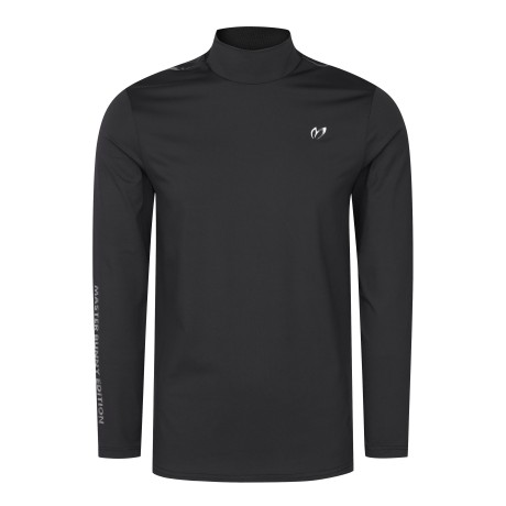 남성 솔리드 로고 니팅 모크넥 스킨가드