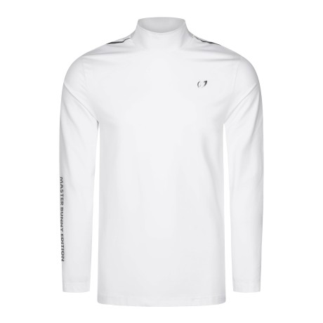 남성 솔리드 로고 니팅 모크넥 스킨가드