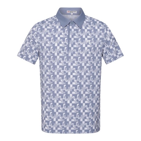 남성 모노그램 패턴 쿨링 반팔 칼라 티셔츠