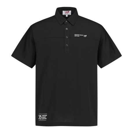 남성 백 레터링 시어서커 칼라 반팔 티셔츠