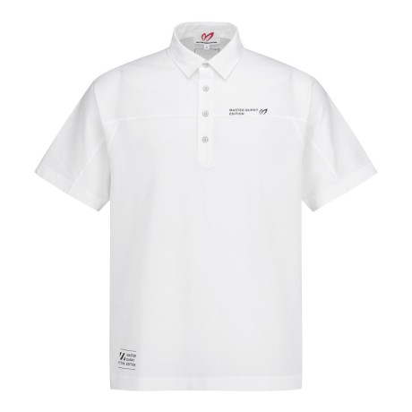 남성 백 레터링 시어서커 칼라 반팔 티셔츠