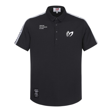 남성 시어서커 로고 카라 반팔 티셔츠