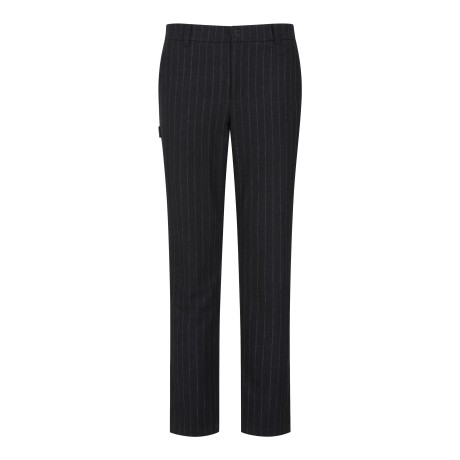 남성 심볼 자수 스트라이프 팬츠