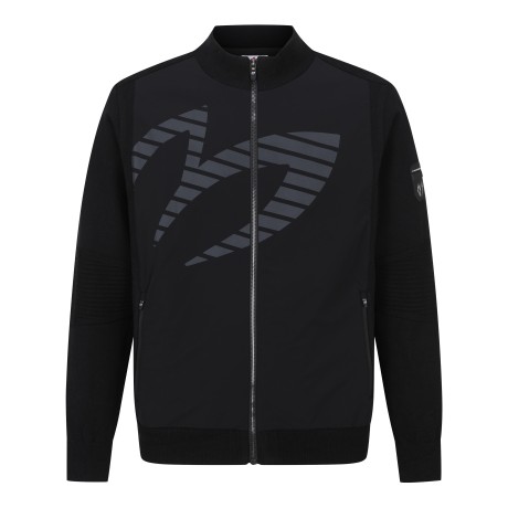 남성 빅 심볼 저지 믹스 방풍 집업 가디건