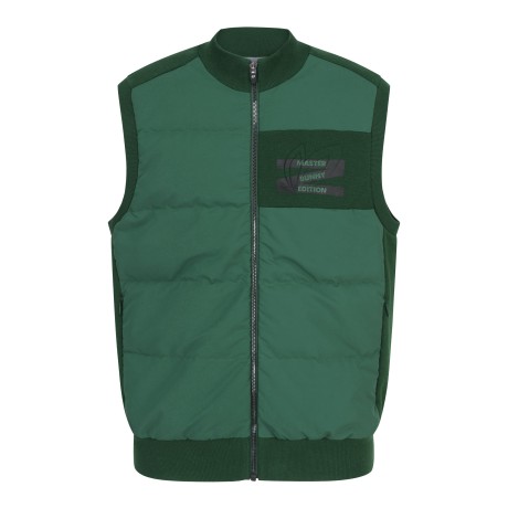 남성 구스 다운 블록 방풍 니트 베스트