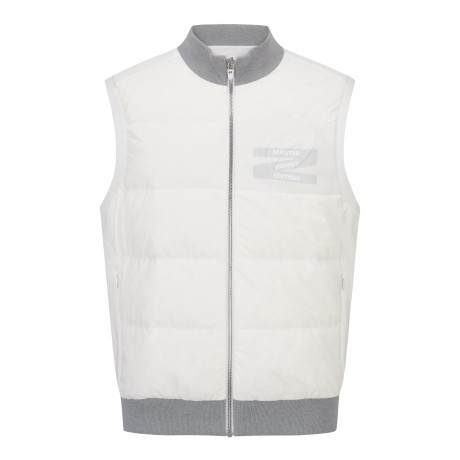 남성 구스 다운 블록 방풍 니트 베스트