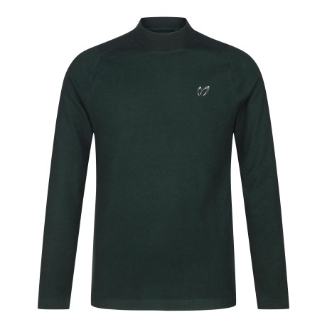 남성 미니멀 우븐 블록 하프넥 긴팔 스웨터