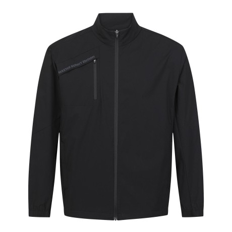 남성 로고 지퍼 포켓 솔리드 윈드브레이커