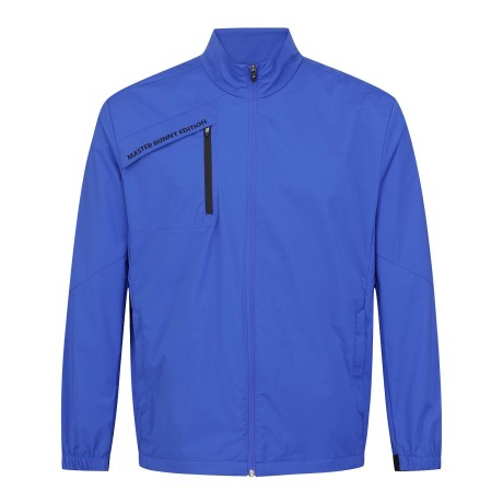 남성 로고 지퍼 포켓 솔리드 윈드브레이커