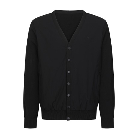 남성 심볼 우븐 믹스 니트 가디건