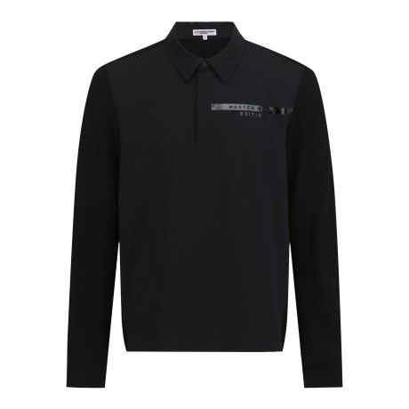 남성 저지 믹스 폴로 니트 하이브리드 티셔츠