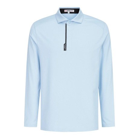 남성 배색 로고 플래킷 카라 긴팔 티셔츠