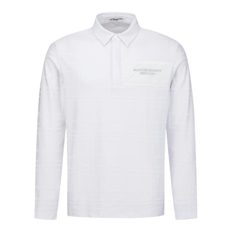 남성 로고 체크 패턴 칼라 긴팔 티셔츠