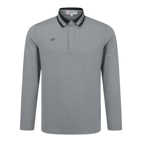 남성 로고 칼라 스트레치 긴팔 티셔츠