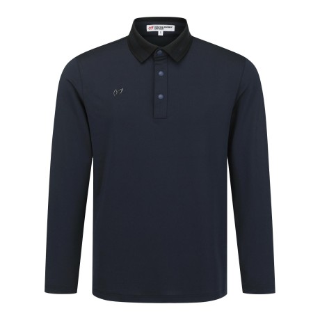 남성 로고 칼라 스트레치 긴팔 티셔츠