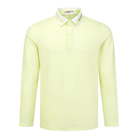 남성 로고 칼라 스트레치 긴팔 티셔츠