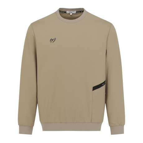 남성 로고 테이프 우븐 포켓 긴팔 티셔츠