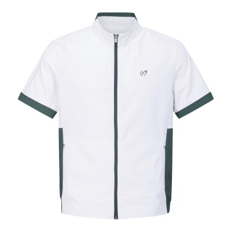 남성 메쉬 믹스 방풍 반팔 점퍼