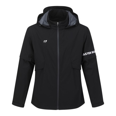 남성 로고 포인트 후드 패커블 레인 점퍼