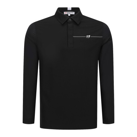 남성 엠보 로고 냉감 슬리브 칼라 티셔츠