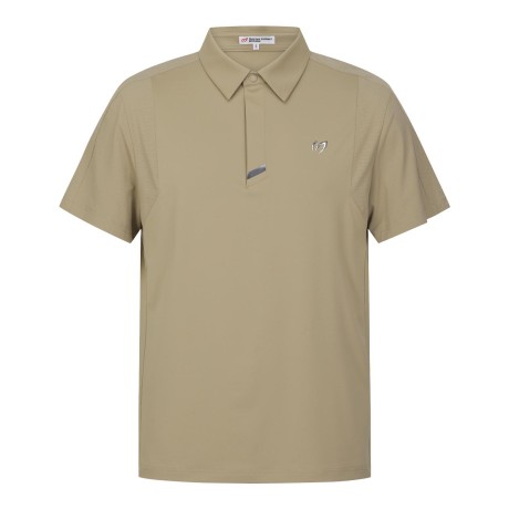 남성 메탈릭 엠보 로고 칼라 반팔 티셔츠