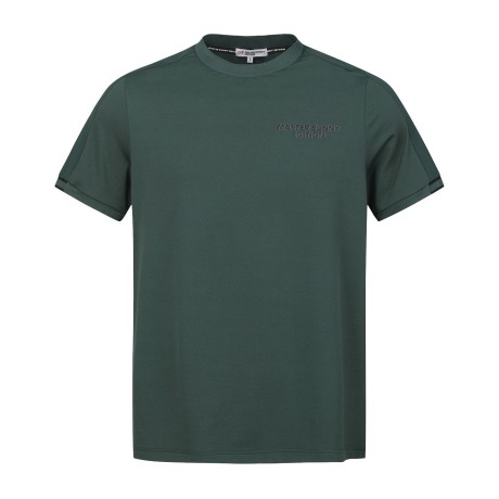 남성 슬리브 우븐 블록 백 엠보 로고 티셔츠