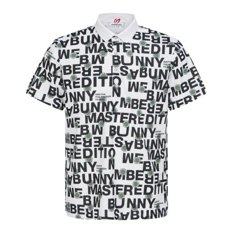 남성 로고 패턴 프린팅 칼라 반팔 티셔츠