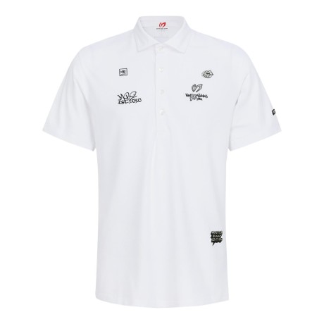 남성 레터링 자수 칼라 반팔 티셔츠