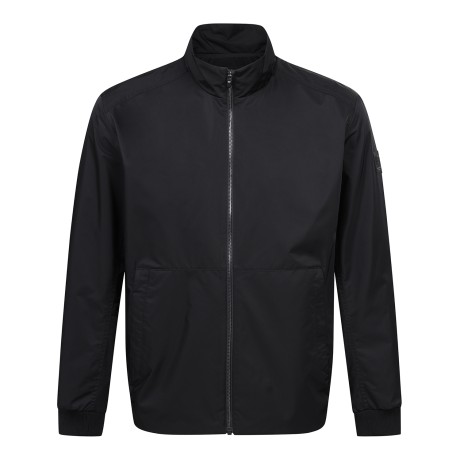 남성 절개 라인 백 레터링 집업 점퍼