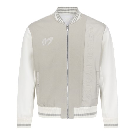 남성 에코레더 엠보 레터링 집업 가디건