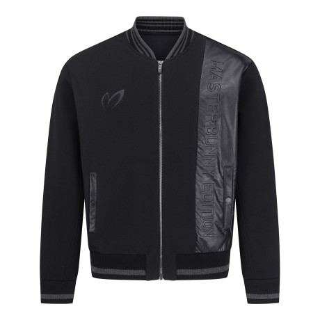 남성 에코레더 엠보 레터링 집업 가디건