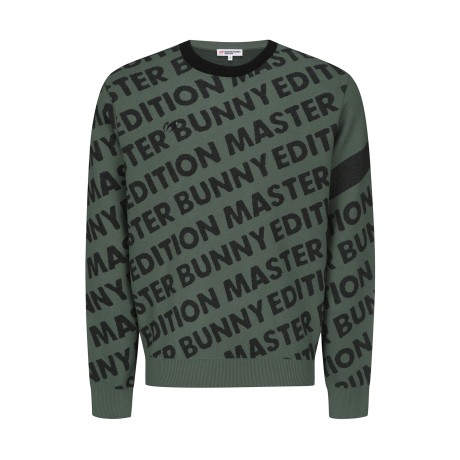 남성 레터링 패턴 긴팔 니트