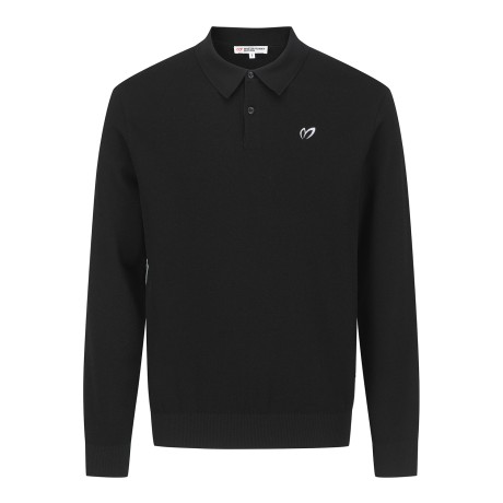 남성 레터링 포인트 칼라 니트