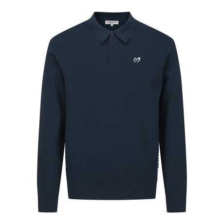 남성 레터링 포인트 칼라 니트