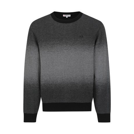 남성 그라데이션 자수 포인트 니트