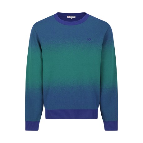 남성 그라데이션 자수 포인트 니트